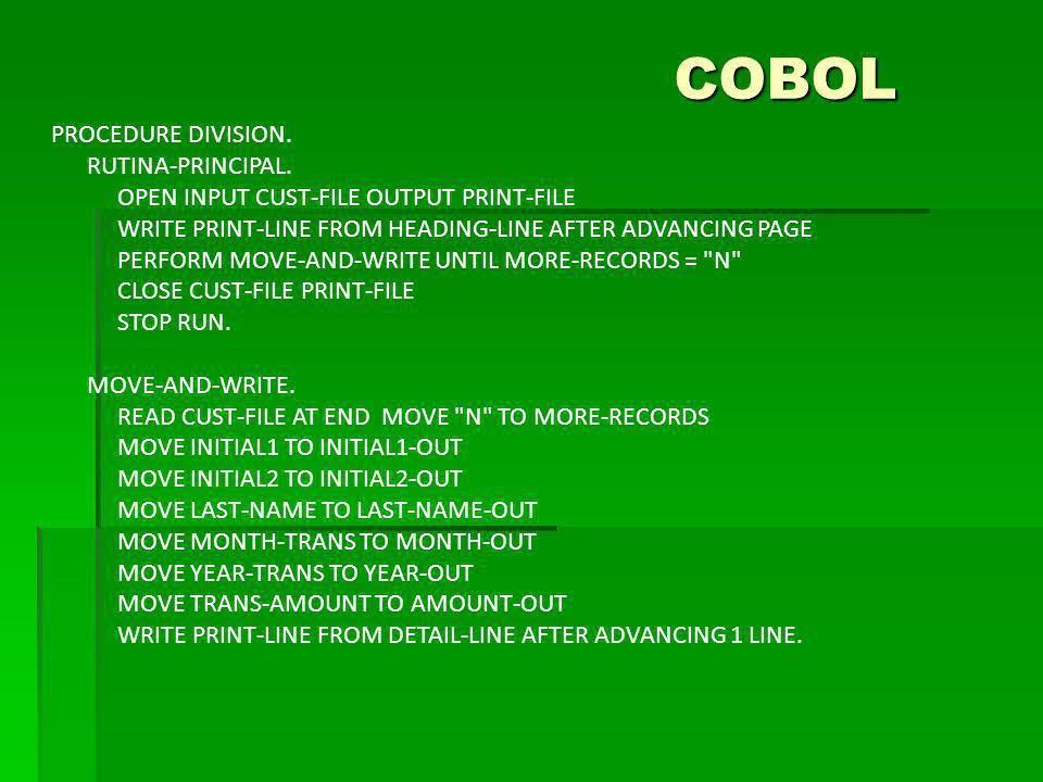 cobol pick nominate submit status cobol pick out designate record status